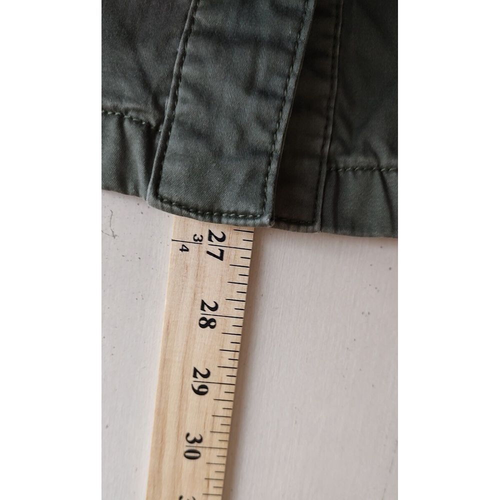 Forever 21 Womens Olive Green Utility Military Button Up Jacket Medium Pockets - Picture 5 of 6